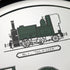 British Vintage Chrome Plate Tray Locomotive Design Diameter 30cm